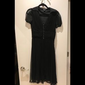 Zara black dotted dress